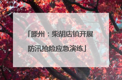 滕州：柴胡店镇开展防汛抢险应急演练