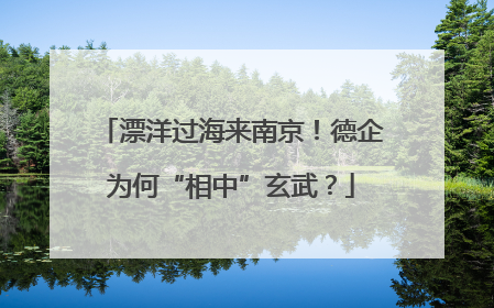漂洋过海来南京！德企为何“相中”玄武？