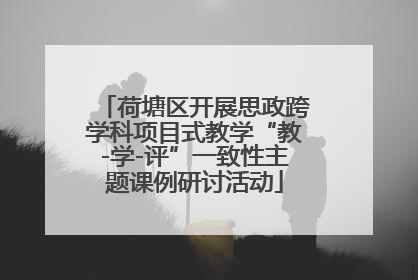 荷塘区开展思政跨学科项目式教学“教-学-评”一致性主题课例研讨活动