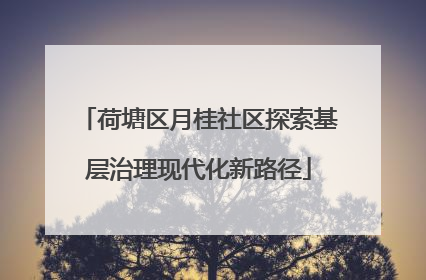 荷塘区月桂社区探索基层治理现代化新路径