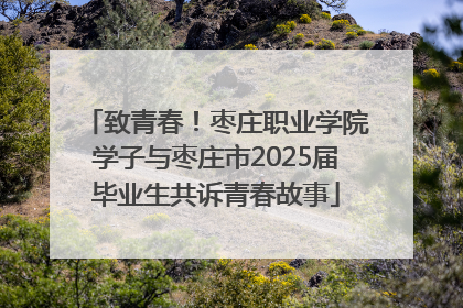 致青春！枣庄职业学院学子与枣庄市2025届毕业生共诉青春故事