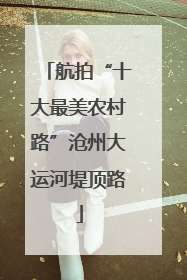 航拍“十大最美农村路”沧州大运河堤顶路