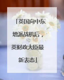 英国向中东增派战机后，英财政大臣最新表态