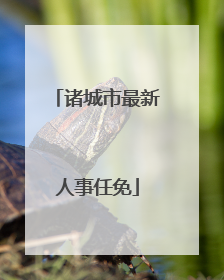 诸城市最新人事任免