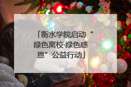 衡水学院启动“绿色离校·绿色感恩”公益行动
