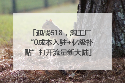 迎战618，淘工厂“0成本入驻+亿级补贴”打开流量新大陆