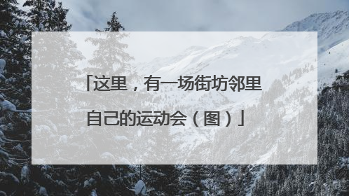 这里，有一场街坊邻里自己的运动会（图）