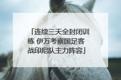 连续三天全封闭训练 伊万考察国足客战印尼队主力阵容