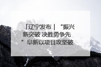 辽宁发布｜“振兴新突破 决胜勇争先”阜新以项目攻坚破解发展瓶颈 经济发展实现良好开局