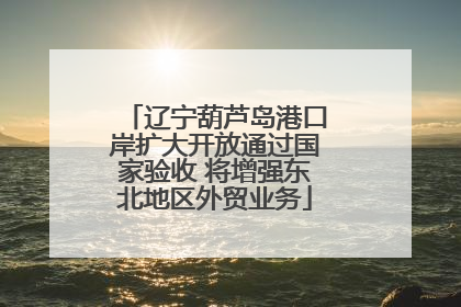 辽宁葫芦岛港口岸扩大开放通过国家验收 将增强东北地区外贸业务