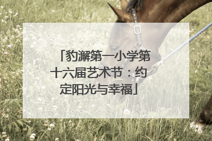 豹澥第一小学第十六届艺术节：约定阳光与幸福