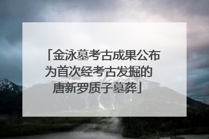 金泳墓考古成果公布 为首次经考古发掘的唐新罗质子墓葬