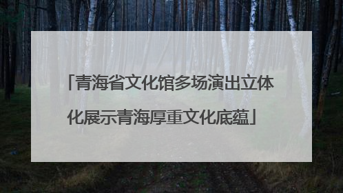 青海省文化馆多场演出立体化展示青海厚重文化底蕴