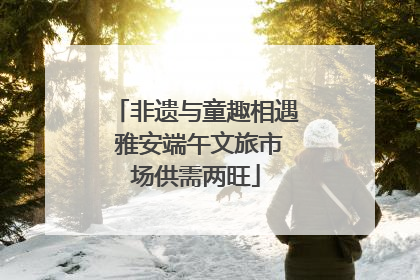 非遗与童趣相遇 雅安端午文旅市场供需两旺
