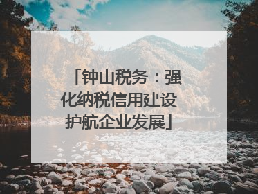 钟山税务：强化纳税信用建设护航企业发展