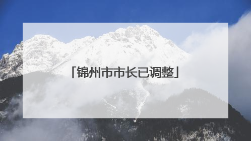 锦州市市长已调整