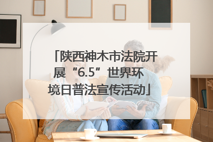 陕西神木市法院开展“6.5”世界环境日普法宣传活动