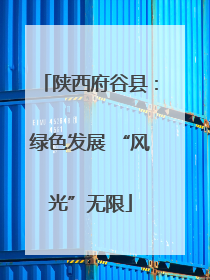 陕西府谷县：绿色发展 “风光”无限