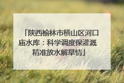 陕西榆林市横山区河口庙水库：科学调度保灌溉 精准放水解旱情