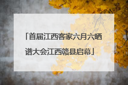 首届江西客家六月六晒谱大会江西赣县启幕