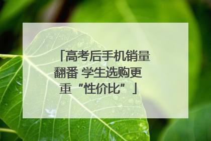 高考后手机销量翻番 学生选购更重“性价比”