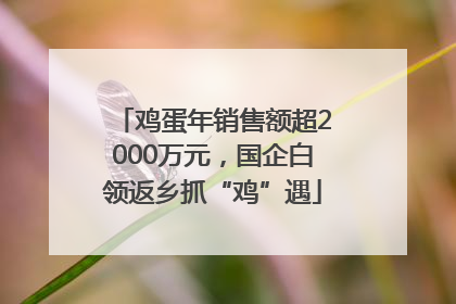 鸡蛋年销售额超2000万元，国企白领返乡抓“鸡”遇