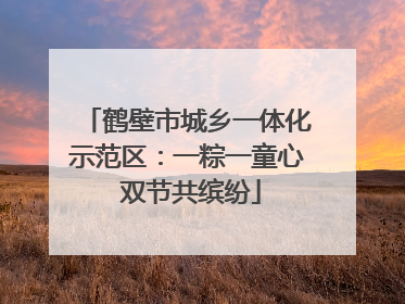 鹤壁市城乡一体化示范区：一粽一童心 双节共缤纷