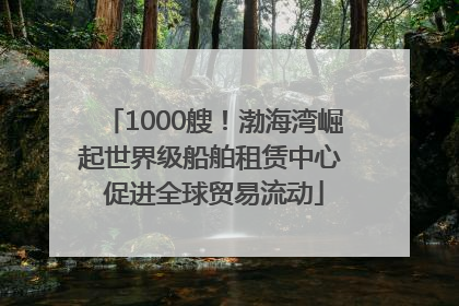 1000艘！渤海湾崛起世界级船舶租赁中心 促进全球贸易流动