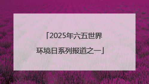 2025年六五世界环境日系列报道之一
