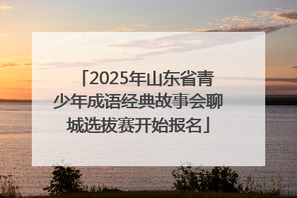 2025年山东省青少年成语经典故事会聊城选拔赛开始报名