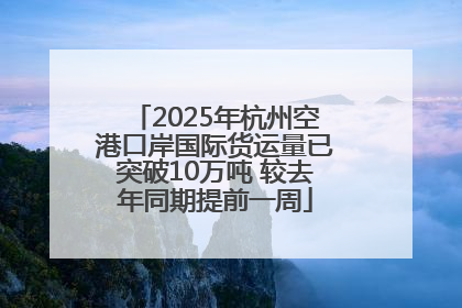 2025年杭州空港口岸国际货运量已突破10万吨 较去年同期提前一周