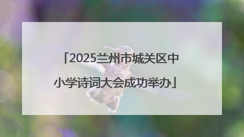 2025兰州市城关区中小学诗词大会成功举办