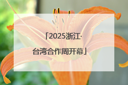 2025浙江·台湾合作周开幕