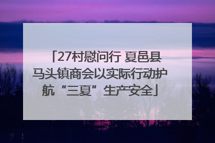 27村慰问行 夏邑县马头镇商会以实际行动护航“三夏”生产安全