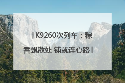 K9260次列车：粽香飘散处 铺就连心路